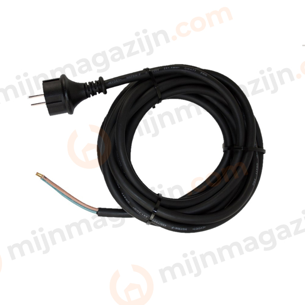 Aansluitsnoer 2×1,5mm 5m  H07RN-F 16A zwart