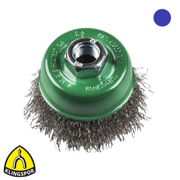 Komborstel RVS gegolfddraad 0.30 M14 80mm