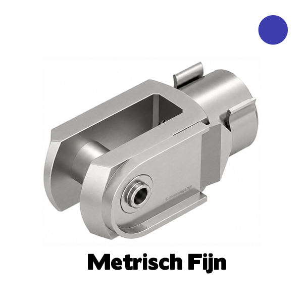 Gaffel RVS M10x1.25x20mm met pen
