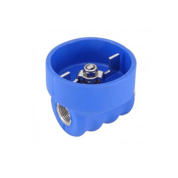 Kogelkraan 1/2 RVS bescherming EPDM-rubber blauw