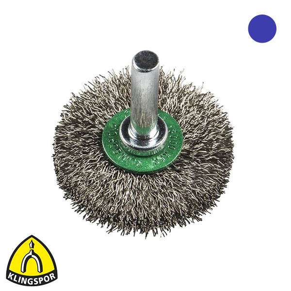 Klingspor stiftrondborstel RVS rond 40x11mm 0.20mm