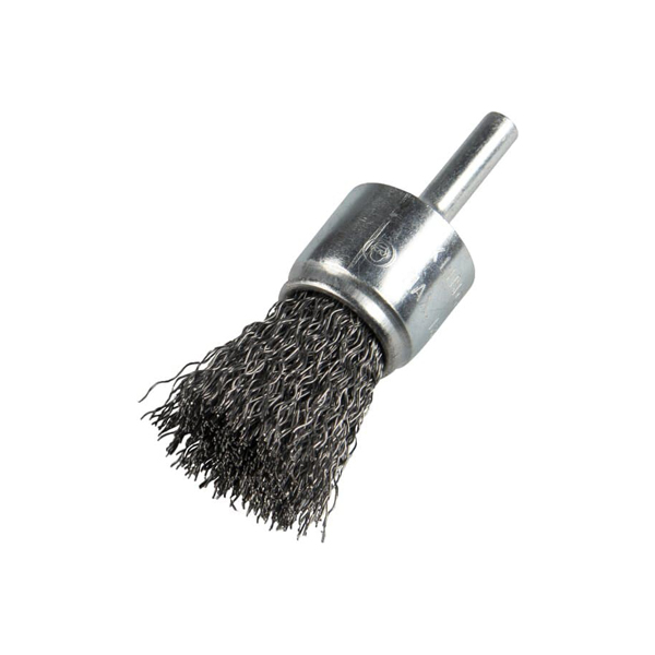 Penseelborstel staal  rond 15x25mm draad 0.30mm