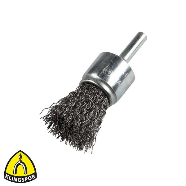 Klingspor penseelborstel staal rond 25x25mm 0.30mm