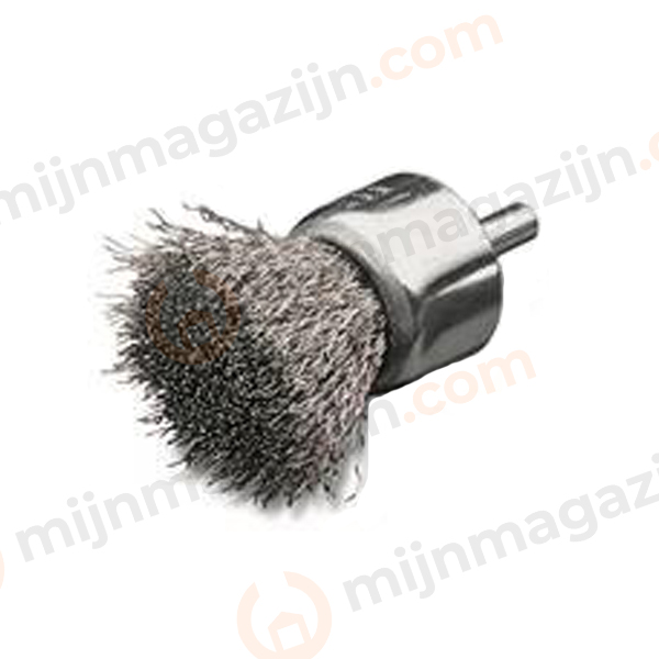 Penseelborstel RVS rond 15/17mm draad 0.30