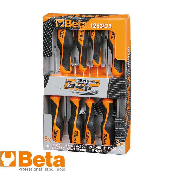 Beta 1263/d8 schroevendraaierset 8-delig