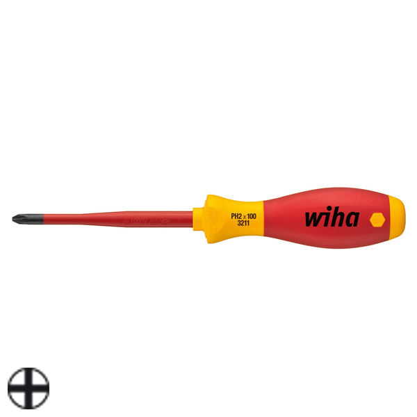Wiha soft-finish kruisschr.draaier VDE PH1x80