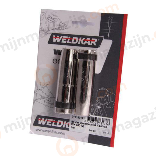 Gasmondstuk conisch WK 360 blister 2 stk