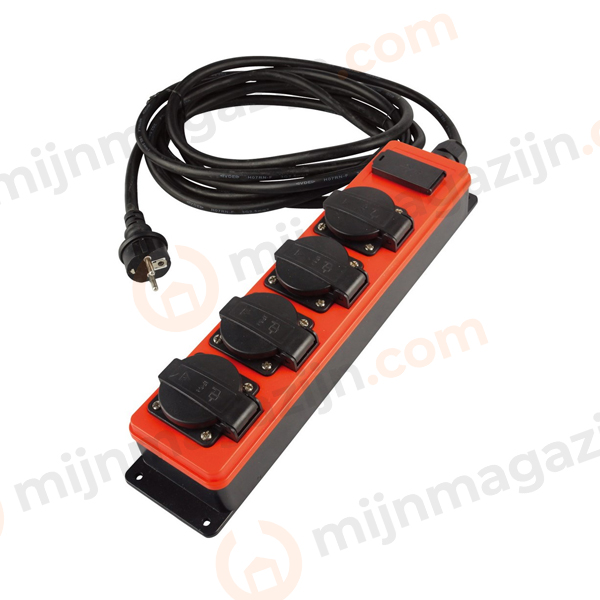 Verdeelblok socketmasterQwatt 5mtr 3×2.5mm2 4x16amp