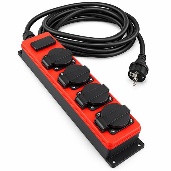 Verdeelblok socketmasterQwatt10mtr 3×2.5mm2 4x16amp