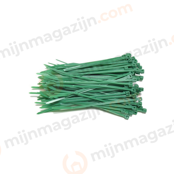 Kabelbinder groen 3.6x140mm 100st.