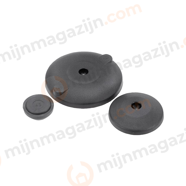 Stelvoet PA 100x33mm kogel 15mm antislip+gaten 8mm