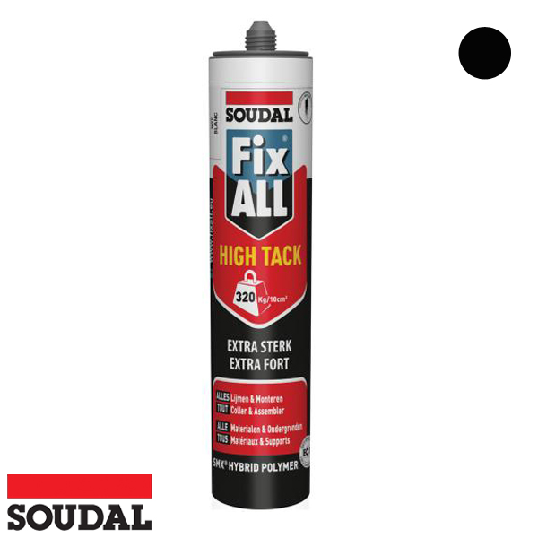 Soudal MS polymeer Fix All High Tack Zwart 290ml