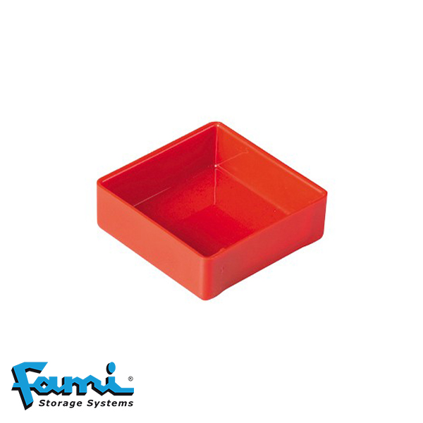 Inzetbak rood 75x75x52mm