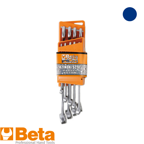 Beta 42INOX/SC9 ringsteeksleutel set RVS 9 delig