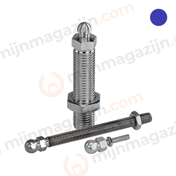 Spindel RVS tbv. stelvoet kogel 15mm M20x200mm