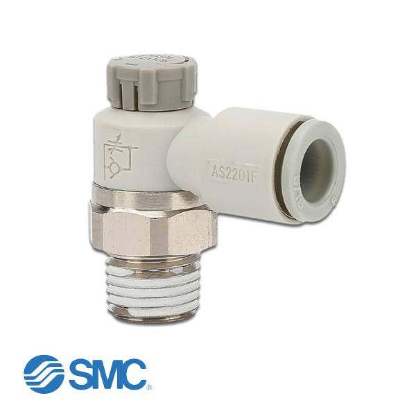 SMC AS2201F-02-08SA snelh.reg.vent (knop) 1/4”x8mm