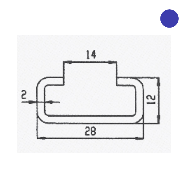 C5 profiel RVS 304 L=2000mm