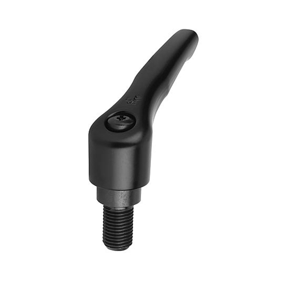 Klemhefboom staal zwart bu.dr. M8x30