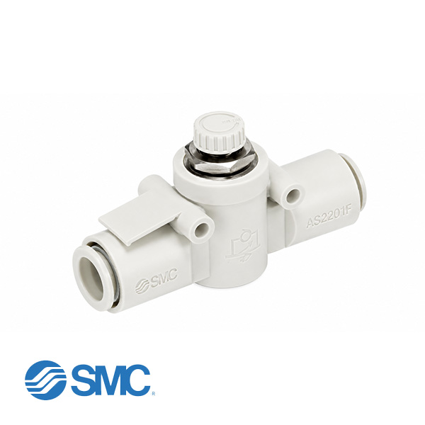 SMC AS4002F-12 snelheidsregelventiel 12mm inline