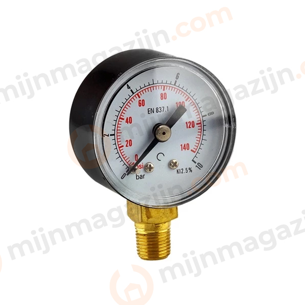 Manometer 50mm st/ms 0-6 BAR 1/4 onder