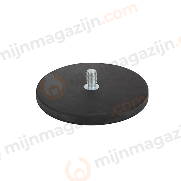 Neodymium magn.66mm stift M8 rubbermantel 18kg
