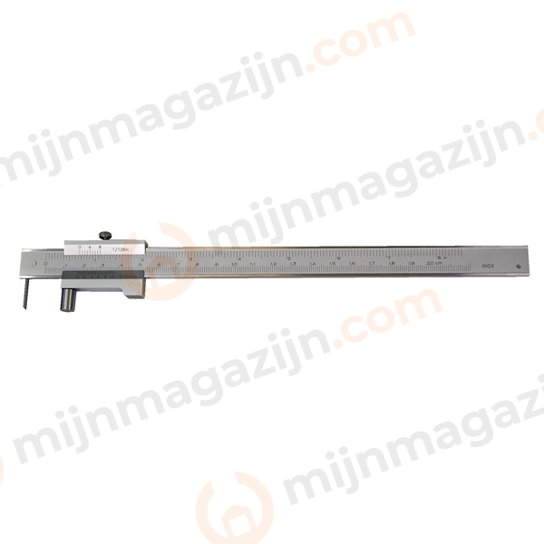 MIB afteken schuifmaat 200mm met verw. HM punt