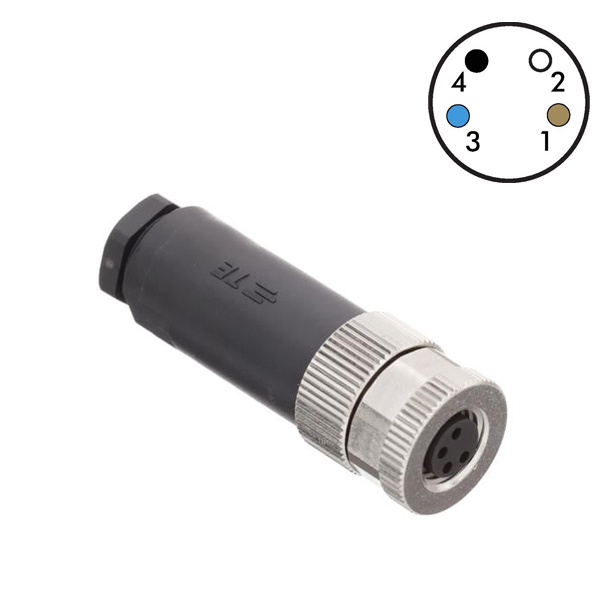 Sensor connector M8 4p female (schroef)