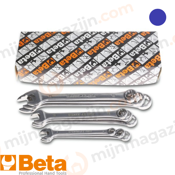 Beta 42INOX/S11 ringsteeksleutelset RVS 11 delig
