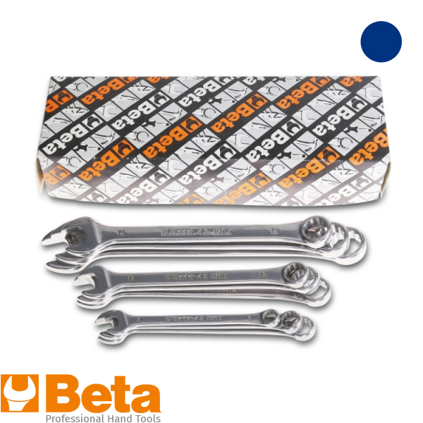 Beta 42INOX-AS/S9 ringsteeksleutelset RVS inch 9st.