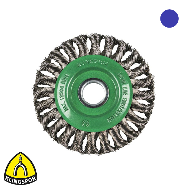 Rondborstel RVS 115mm 22.2mm 0.50mm getordeerd