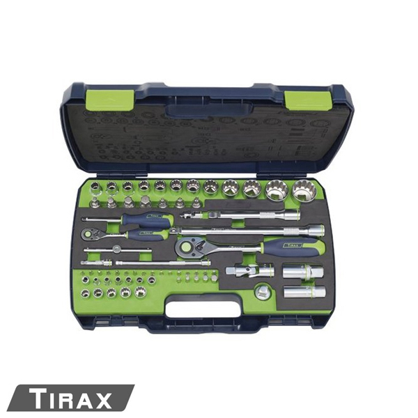 Tirax dopsleutelset 1/2-1/4″ 65-dlg