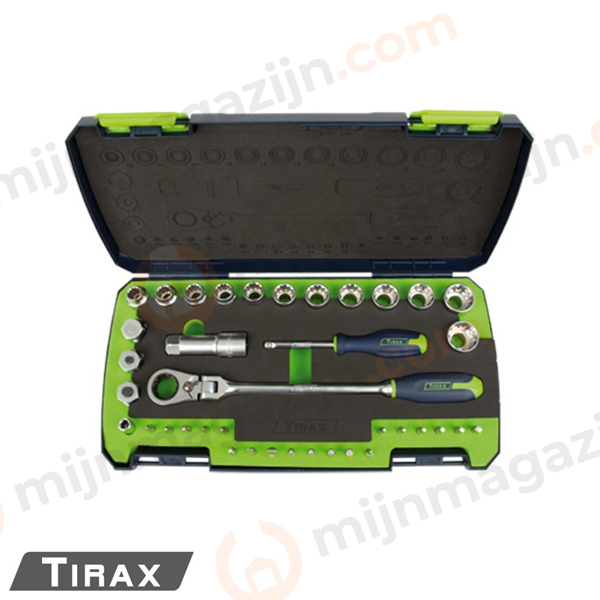 Tirax doorsteekratelset 3/8″ 38-dlg