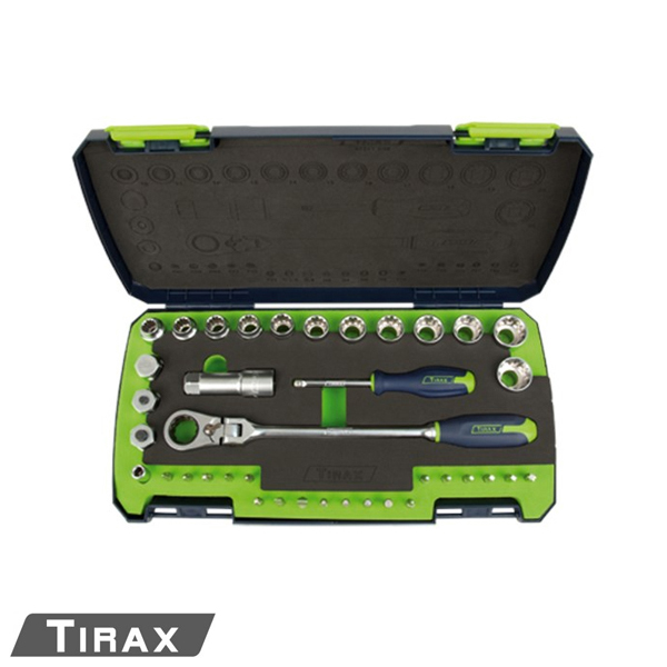 Tirax doorsteekratelset 3/8″ 38-dlg