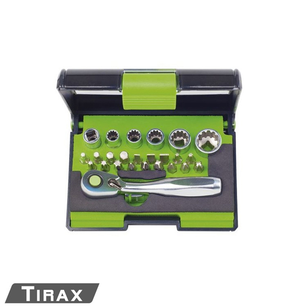 Tirax dopsleutelset 1/4″ 26-dlg