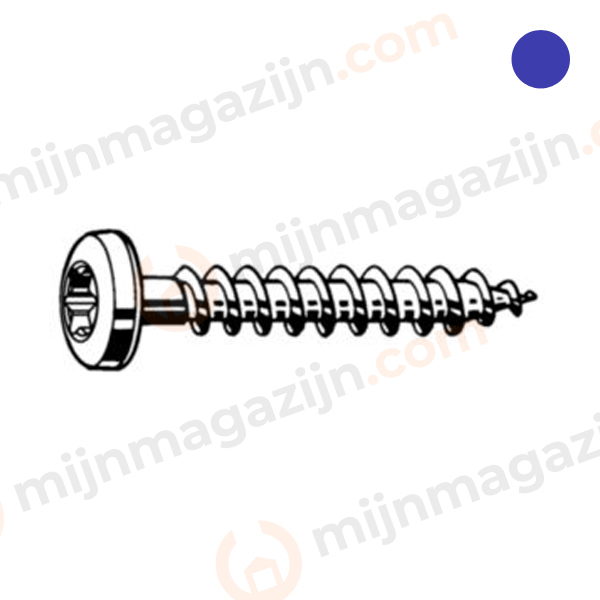 Bolkop schr. 5.0×25 TX25 verst. kop A4