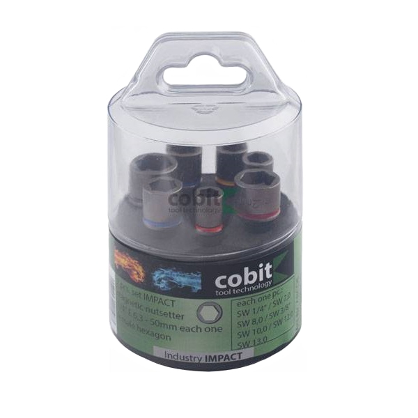 Magneetdopset 1/4″ 7-delig inch en mm