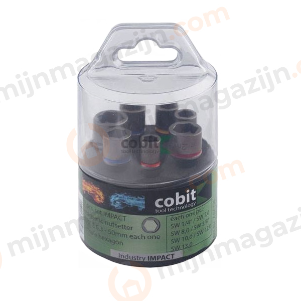 Magneetdopset 1/4″ 7-delig inch en mm