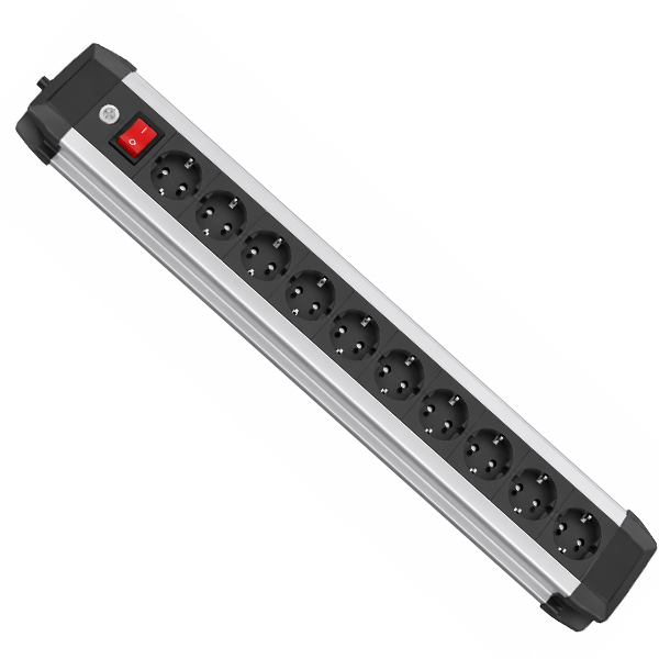Verdeeldoos zwart 10-voudig 3M