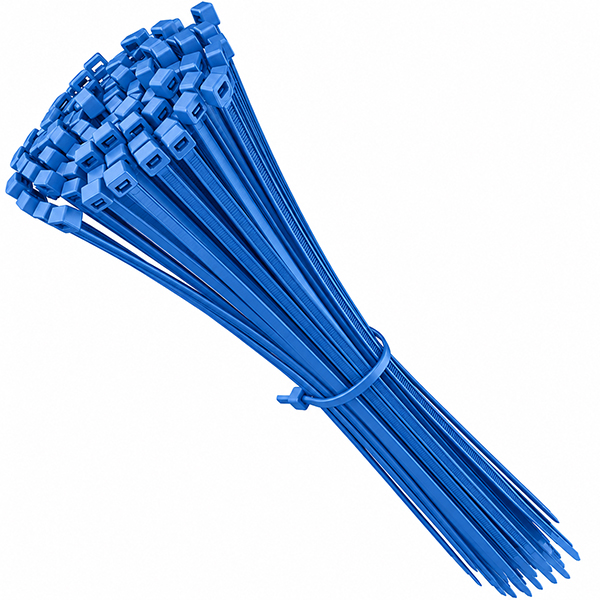 Kabelbinder blauw 3.6x200mm 100st.