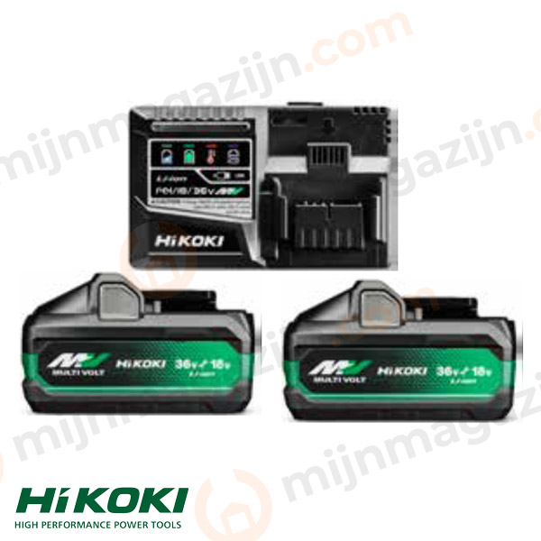 Hikoki UC18YSL3WHZ 18/36V 2.5/5.0Ah 2xaccu+lader
