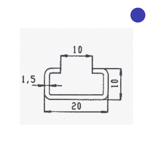 C3 profiel RVS 304 L=2000mm