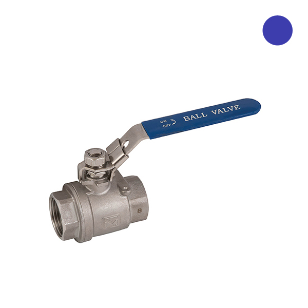 Kogelafsluiter 1.1/4″ RVS316 2d blauw