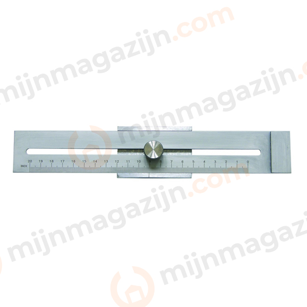 Afschrijfliniaal 250mm met aanslag