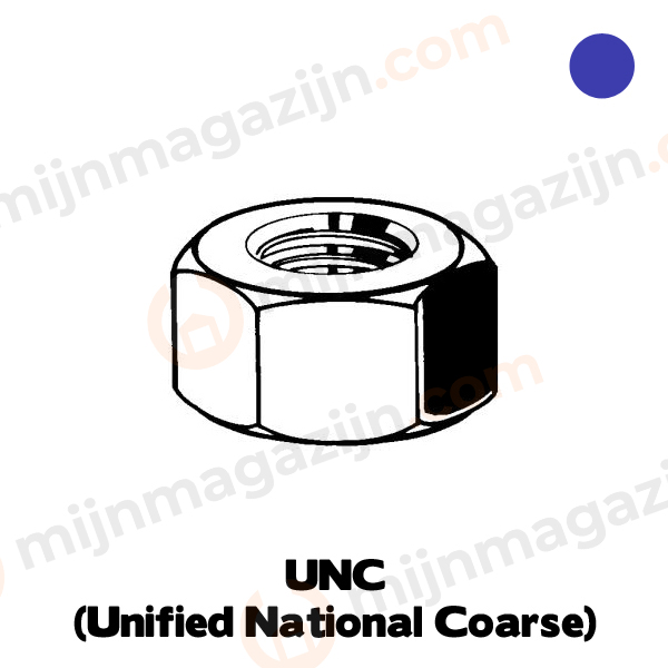 D934 Moer UNC 3/8 – 16 RVS A2