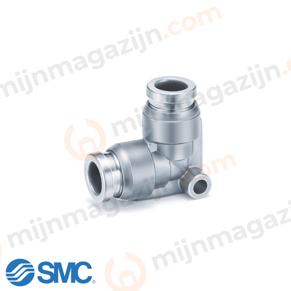 SMC KQB2L06-00 RVS/MS push-in knie verbinder 6mm