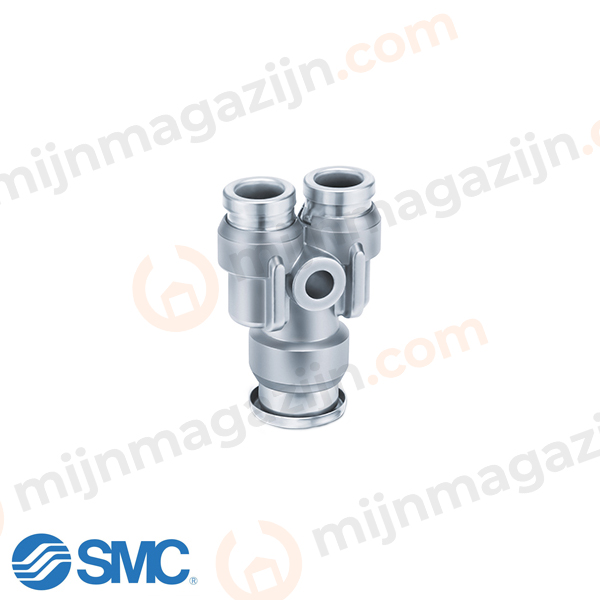 SMC KQB2U04-06 RVS/MS push-in Y verloop 4x6mm