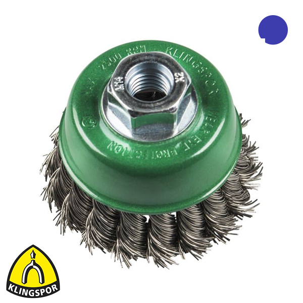 Komborstel RVS getordeerddraad 0.50 M14 80mm