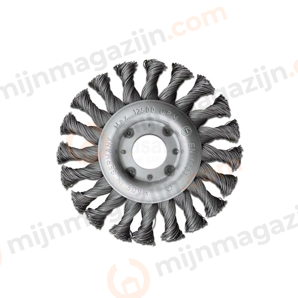 Rondborstel staal 115mm 22.2mm 0.50mm getordeerd