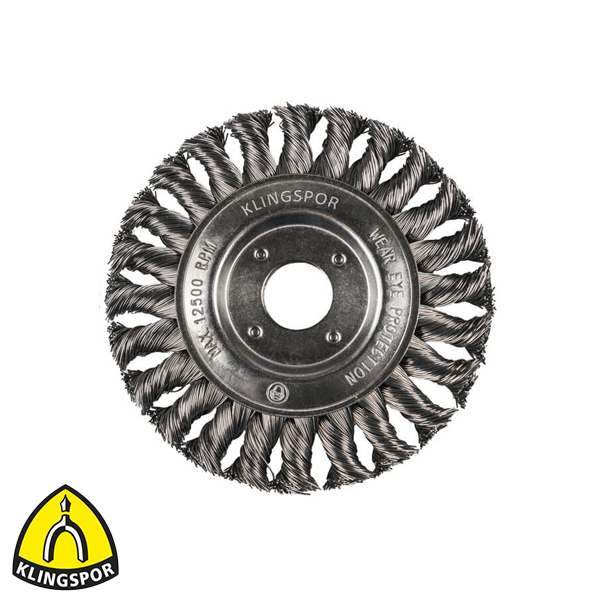 Rondborstel staal 115mm 22.2mm 0.50mm getordeerd