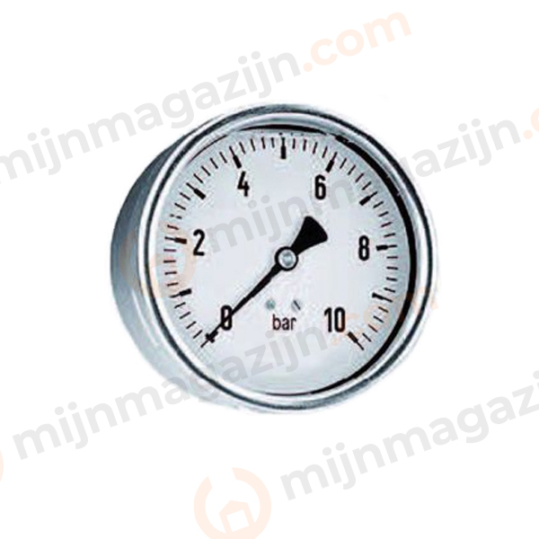 Manometer GLY. 0-4b 40mm RVS/knst.glas 1/8 achter